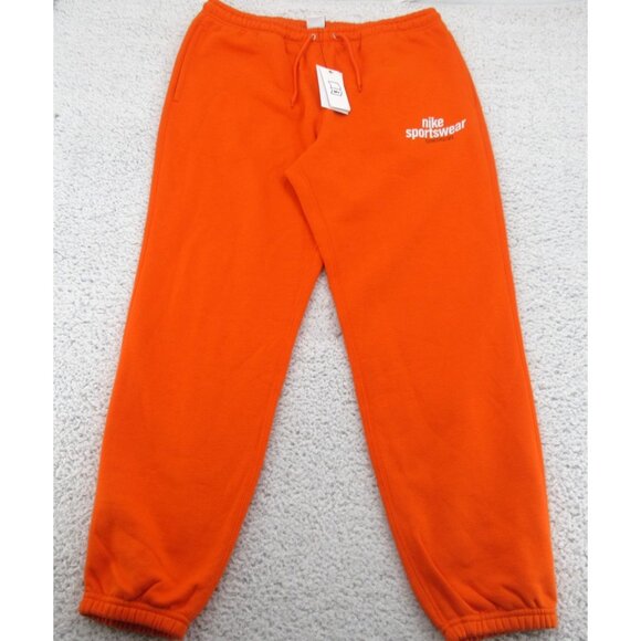 Nike Sportswear Jogger Pants Mens Size Large Orange Standard Fit Taper Leg NEW - Picture 4 of 15